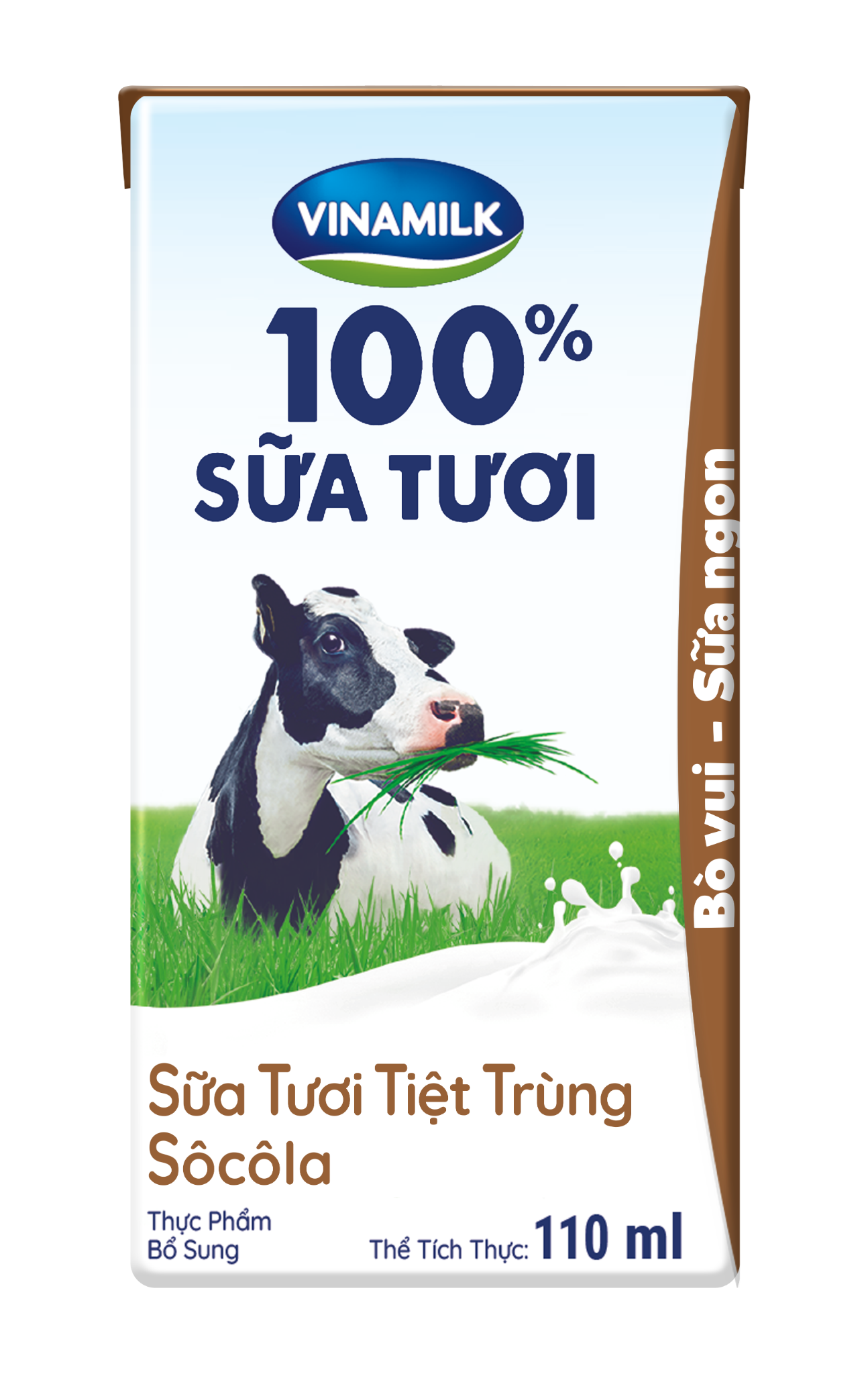 Sữa tươi tiệt trùng Vinamilk 100% Sôcôla - Lốc 4 hộp 110ml